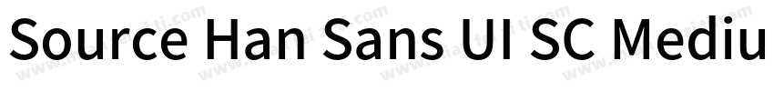 Source Han Sans UI SC Medium字体转换